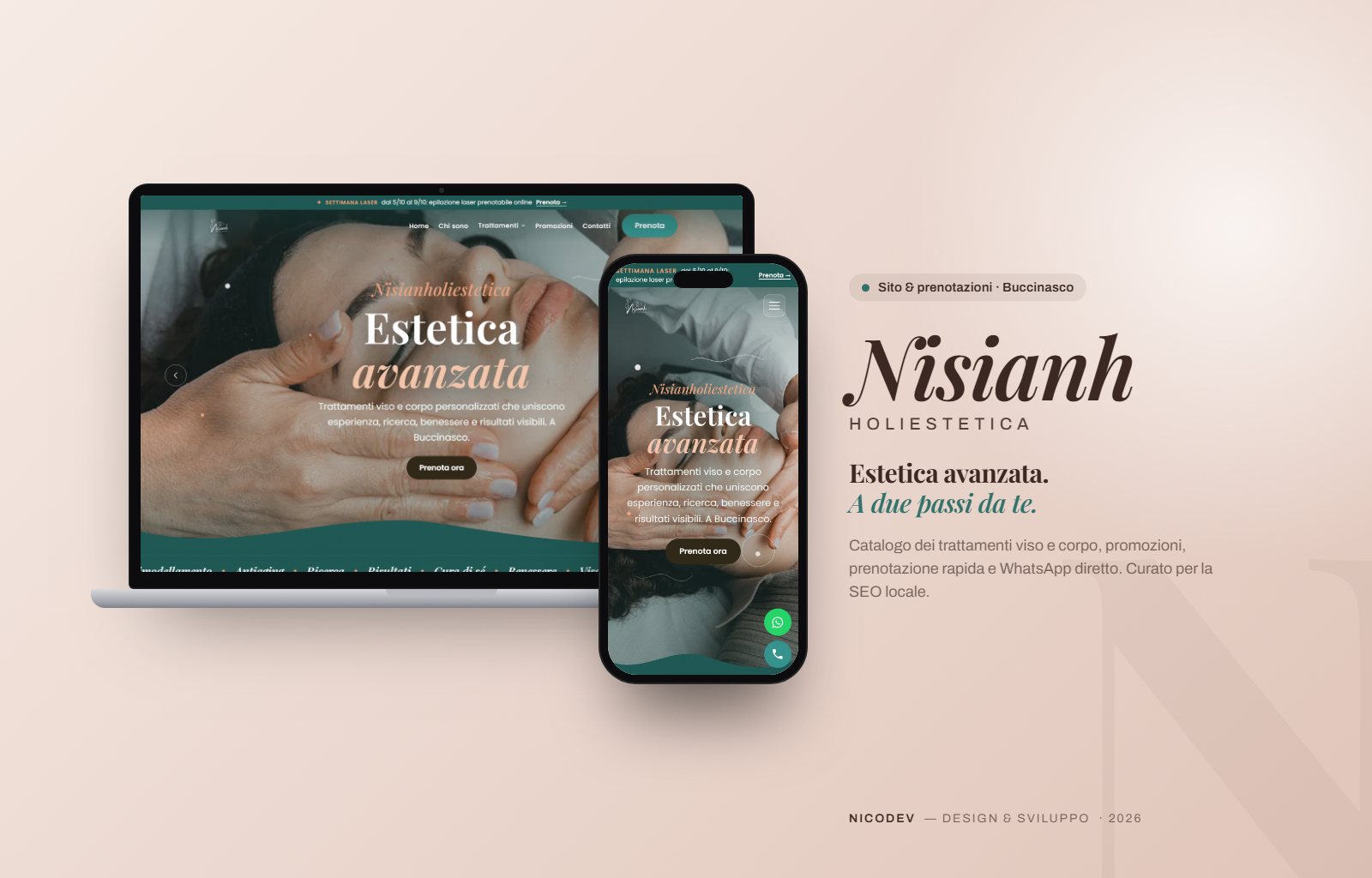 Nisianh Estetica — composizione di presentazione