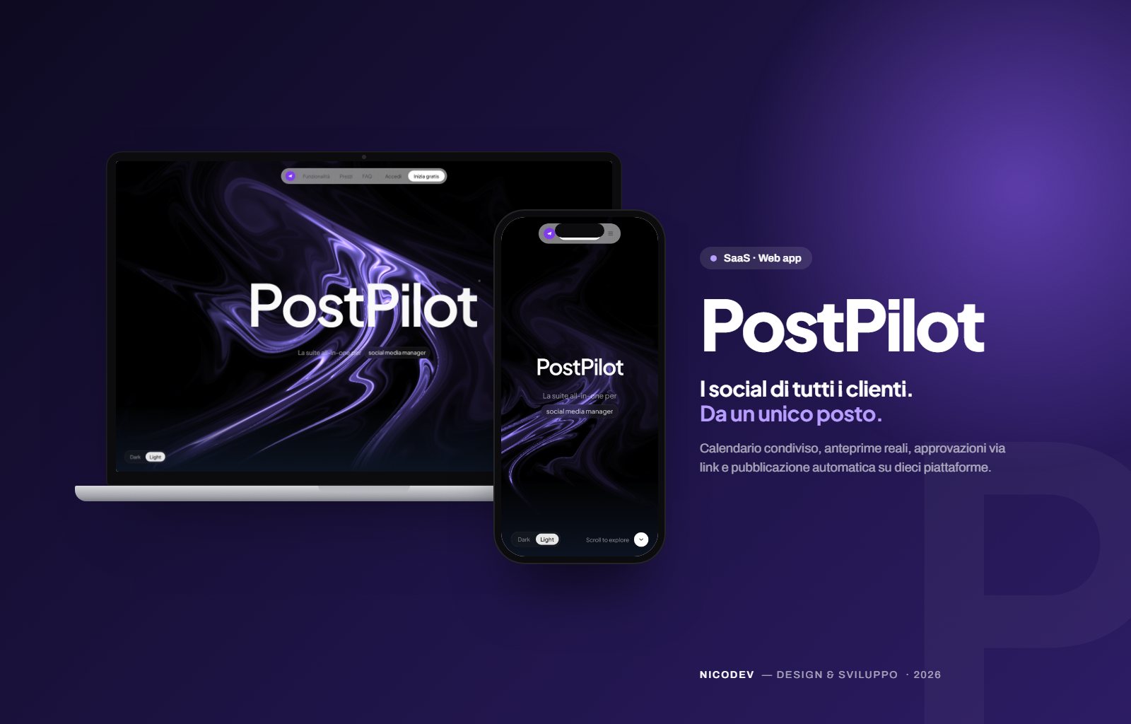 PostPilot — composizione di presentazione